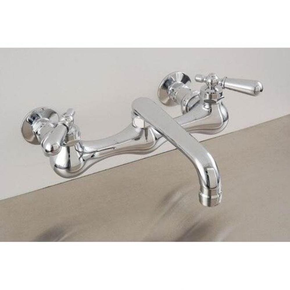 8&apos;&apos; Wall Mount Kitchen Faucet Supercoated Brass