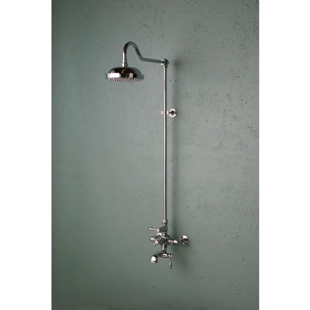 Chrome Exposed Thermostatic Shower Set W/Spout