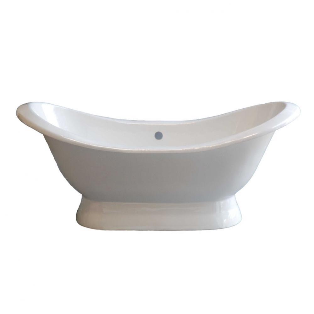 P0998 The Echo 6&apos;&apos; Acrylic Double Ended Slipper Tub On Pedestal Without Faucet Ho