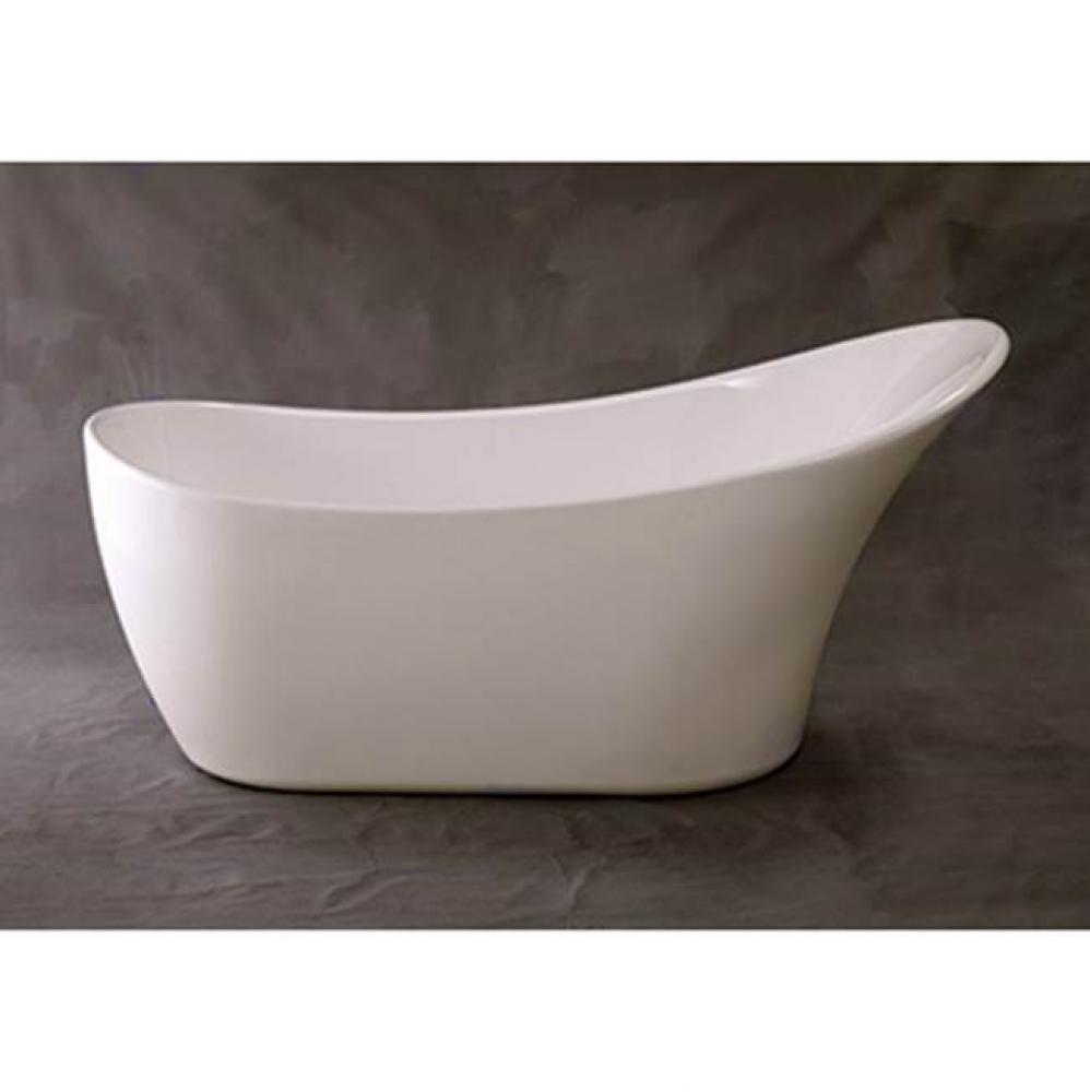 Acrylic Freestanding Tub With Polished Nickel Drain