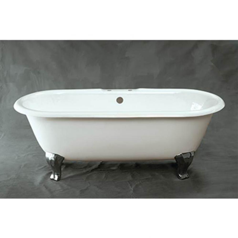 Cast Iron Dual Tub With Chrome Legs