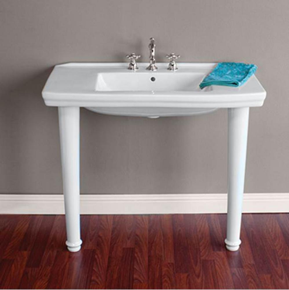 Lavatory Sinks Large Modern Style Console Sink With Legs