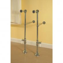 Strom Living P0641C - Chrome Free Standing Leg Tub Supply Set W/ Shutoffs