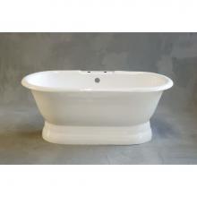 Strom Living P0777 - P0777 The Peninsula 5apos;apos; Cast Iron Dual Tub On Pedestal With 7apos;&ap