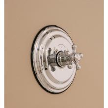 Strom Living P0920C - Chrome Thermostatic Control Valve With Round Plate And 5 Spoke Handle