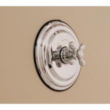 Strom Living P0922C - Chrome Thermostatic Control Valve With Round Plate And 4 Spoke Handle