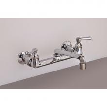 Strom Living P1045C - Chrome Wall Mt Deco Kitchen Faucet.  8'' Centers. 6'' Swivel Spout. Deco Lever