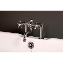 Strom Living P1075C - Chrome Deck Mount Faucet, 7'' Centers, Traditional Spout, 5 Spoke Handles & 1/2&apos