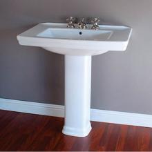 Strom Living P1120 - Lavatory Sinks Small Porcelain Modern Style Pedestal Sink