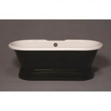 Strom Living P1165 - The Champlain Black & White 5 1/2'' Acrylic Dual Tub On Pedestal With 7''