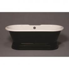 Strom Living P1166 - The Champlain Black & White 5 1/2'' Acrylic Dual Tub On Pedestal Without Faucet Hole