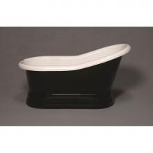 Strom Living P1167 - The Madrone Black & White 5'' Acrylic Slipper Pedestal Tub  With 7'' Cente