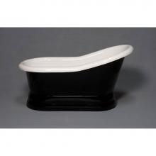 Strom Living P1168 - The Madrone Black & White 5'' Acrylic Slipper Pedestal Tub  Without Faucet Holes