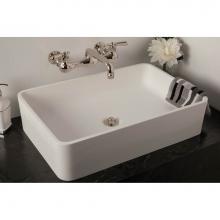 Strom Living P1170 - Rectangular Solid Surface Acrylic Matte White Vessel Sink