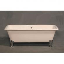 Strom Living P1174N - The Lewis 5 1/2'' Cast Iron Rectangular Tub On Deco Style Legs With 7'' Center