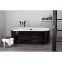Strom Living P1153N - The Meredith Black And White 66'' Acrylic Tub