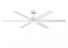 Fanimation FPD6605MW - Brawn 64 inch Indoor/Outdoor Ceiling Fan with LED CCT Select Light Kit - Matte White