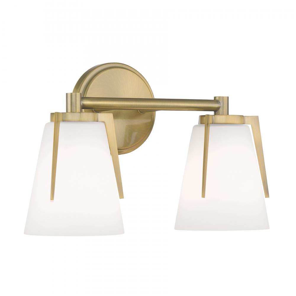 Allure 13.75&#39;&#39; Wide 2-Light Vanity Light - Antique Brass