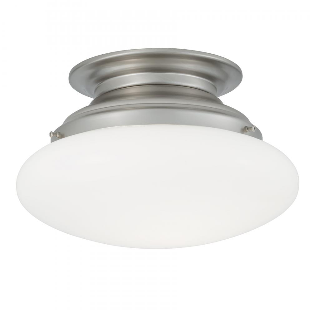 Clayton 12&#39;&#39; Wide 2-Light Flush Mount - Brushed Nickel