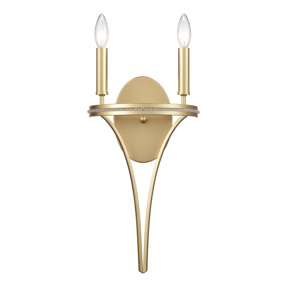 Noura 20&#39;&#39; High 2-Light Sconce - Champagne Gold