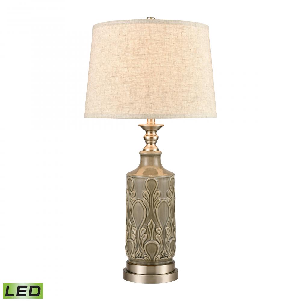 Strangford 32&#39;&#39; High 1-Light Table Lamp - Gray - Includes LED Bulb