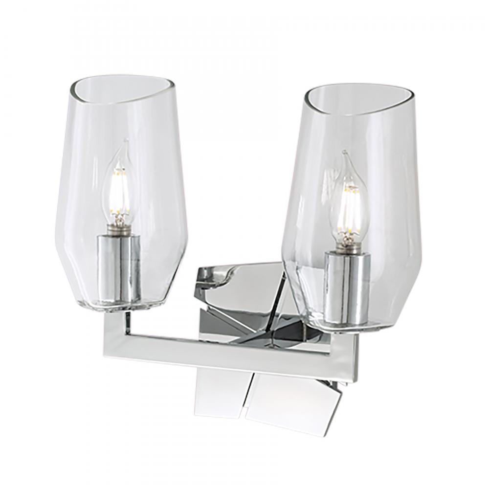 Gaia 11.5&#39;&#39; Wide 2-Light Vanity Light - Chrome