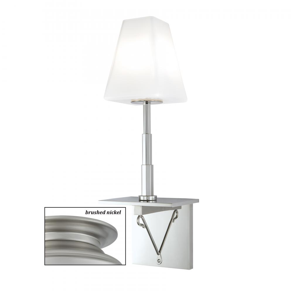 Metro 22&#39;&#39; High 1-Light Sconce - Brushed Nickel