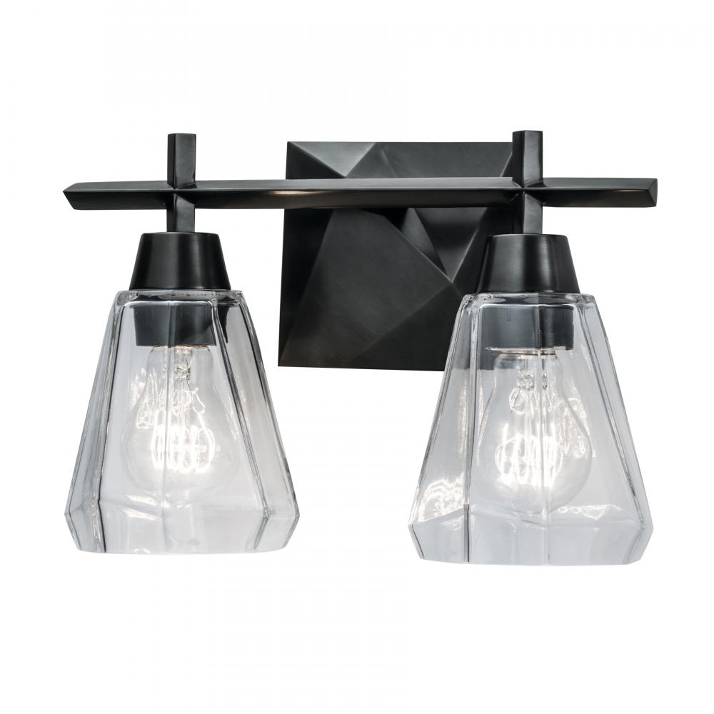 Arctic 12.4&#39;&#39; Wide 2-Light Vanity Light - Acid Dipped Black