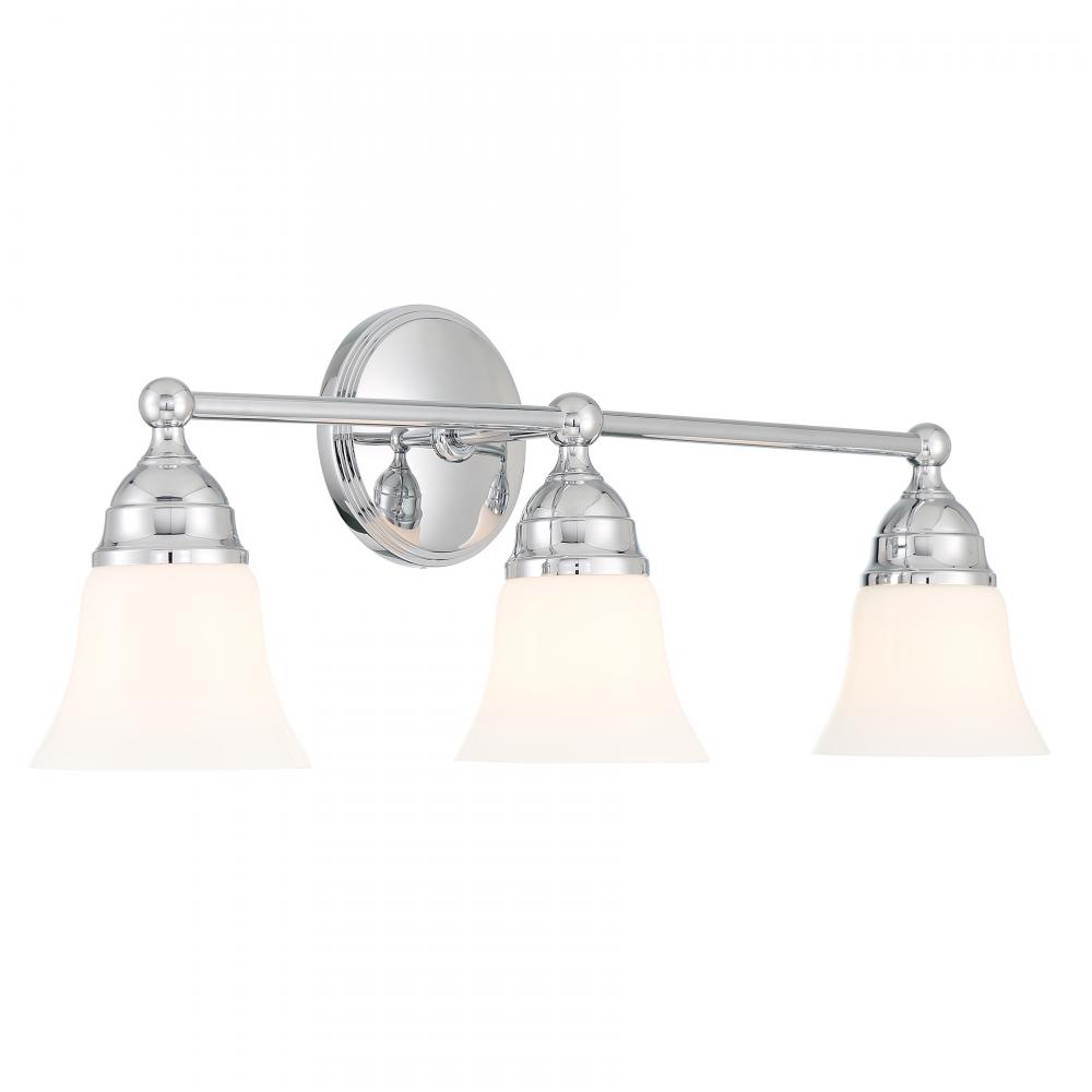 Sophie 24&#39;&#39; Wide 3-Light Vanity Light - Chrome