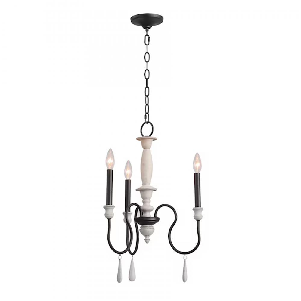 Brownell 17&#39;&#39; Wide 3-Light Chandelier - Anvil Iron