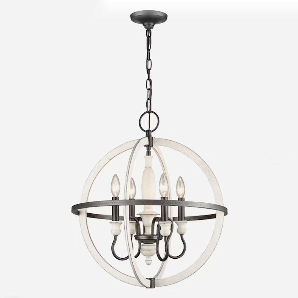 Brownell 20&#39;&#39; Wide 4-Light Chandelier - Anvil Iron