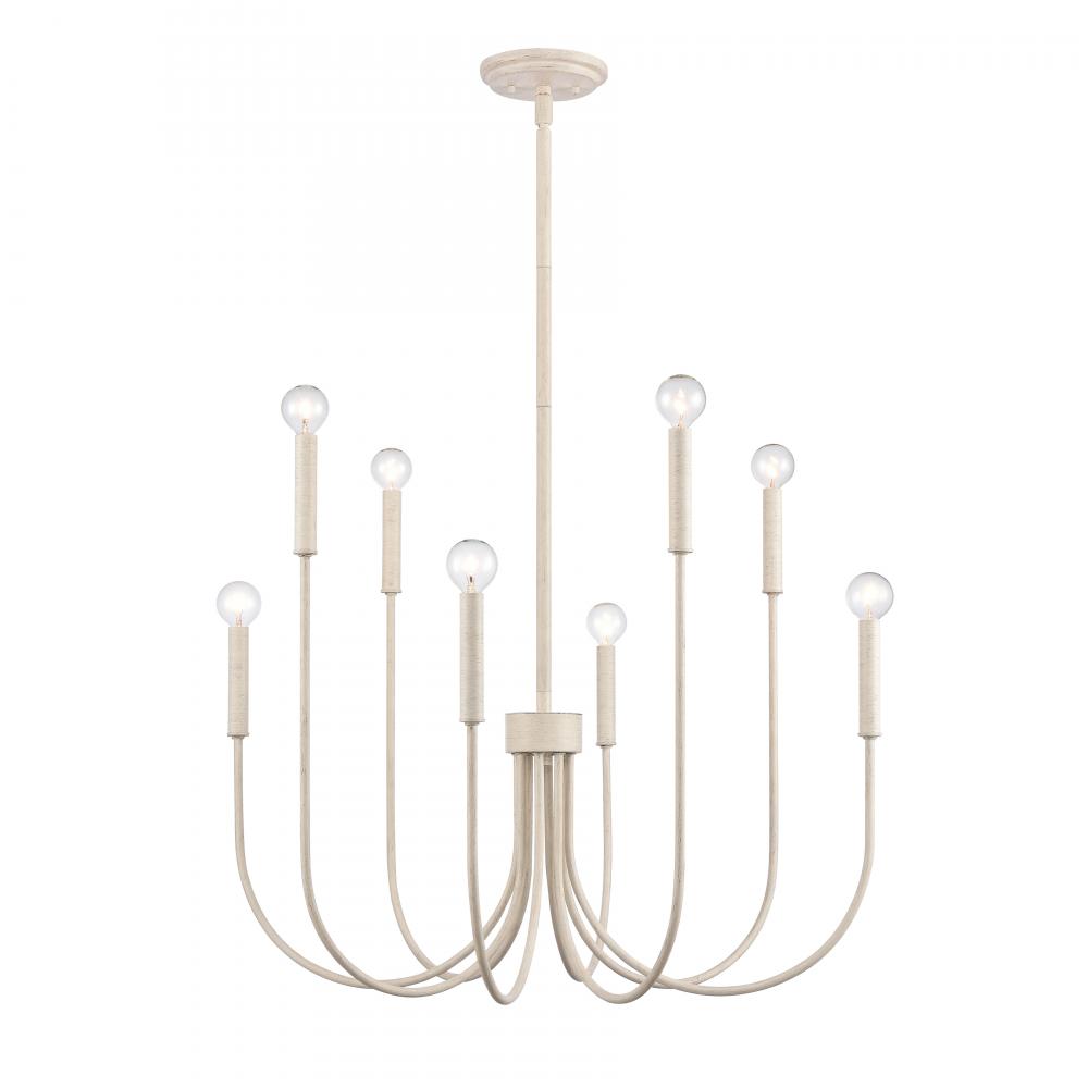 Ulla 28&#39;&#39; Wide 8-Light Chandelier - Antique White