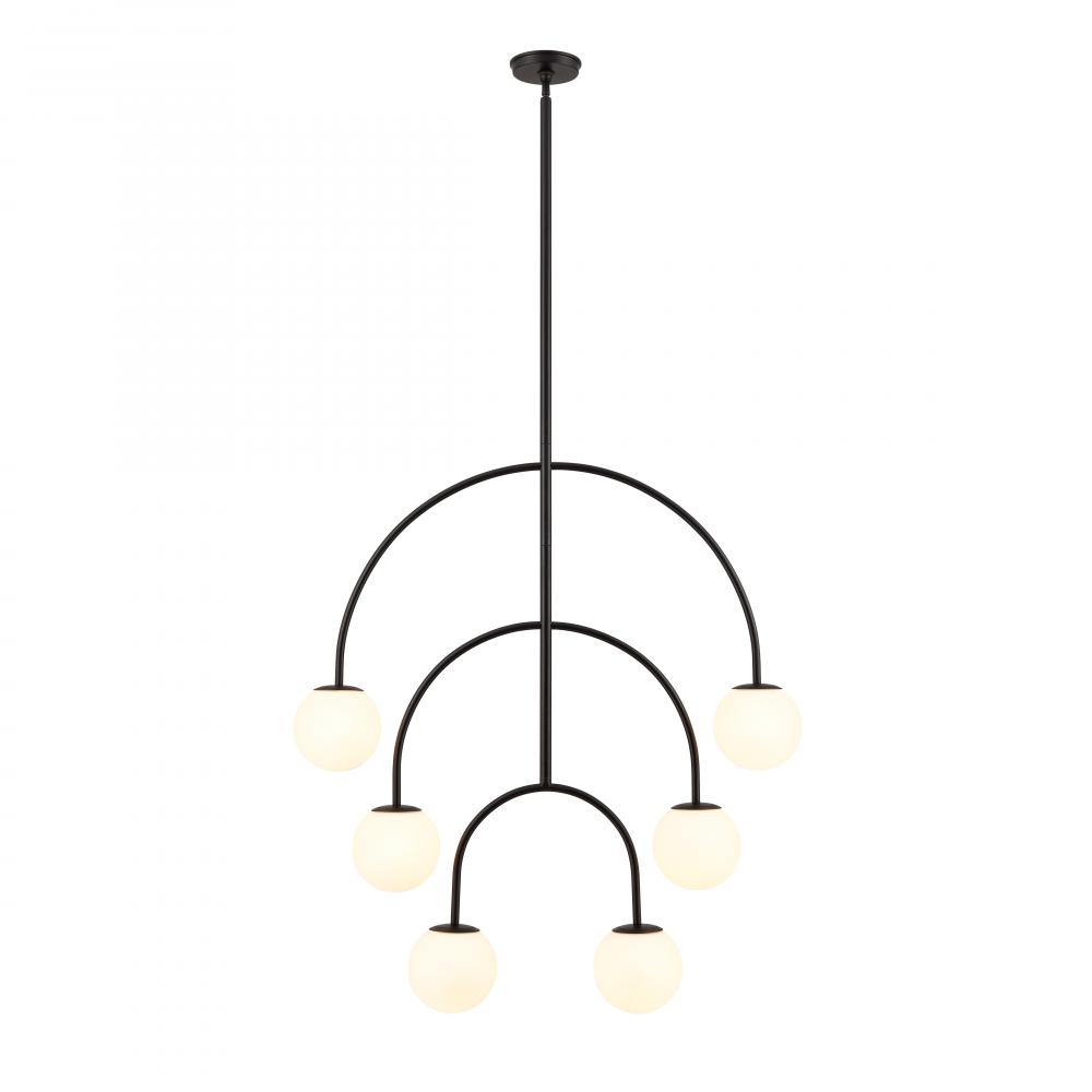 Doby 34&#39;&#39; Wide 6-Light Pendant - Matte Black