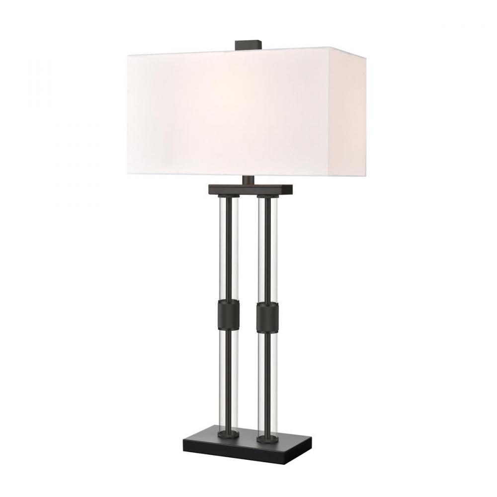 Roseden Court 34&#39;&#39; High 1-Light Table Lamp - Matte Black