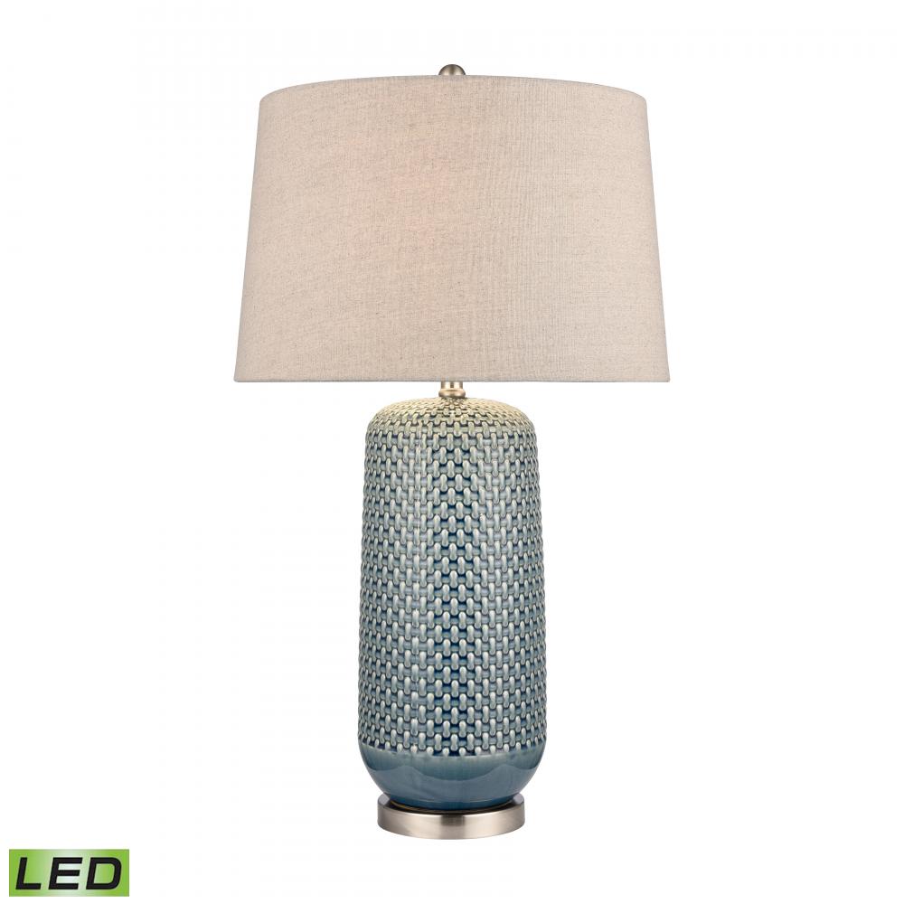 Dawlish Bay 31&#39;&#39; High 1-Light Table Lamp - Blue - Includes LED Bulb