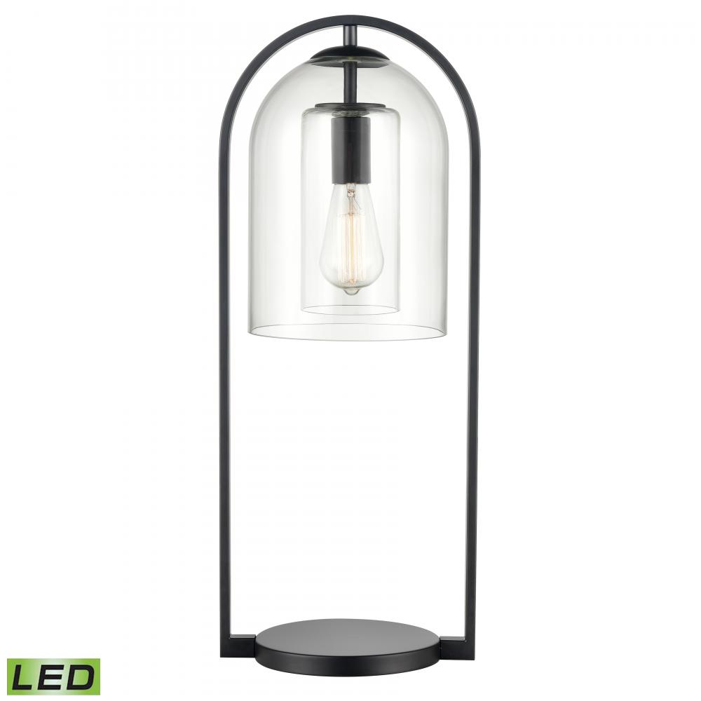 Bell Jar 28&#39;&#39; High 1-Light Desk Lamp - Matte Black - Includes LED Bulb