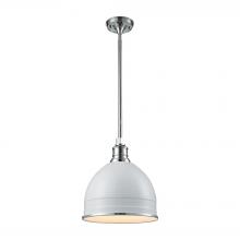 ELK Home 66872/1 - Carolton 1 Light Pendant In Gloss White And Chro