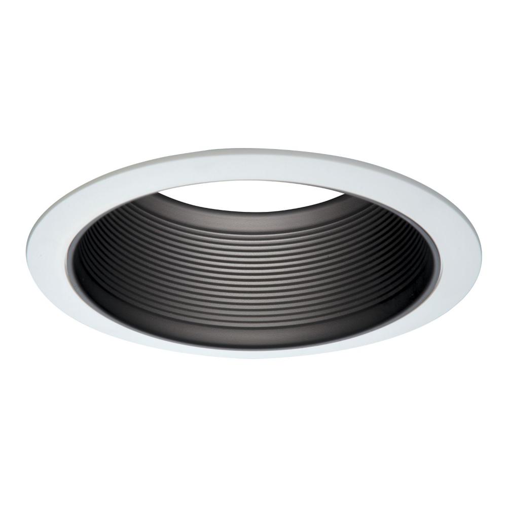 6&#34; BK METAL TAPERED BAFFLE, 2 WH RINGS