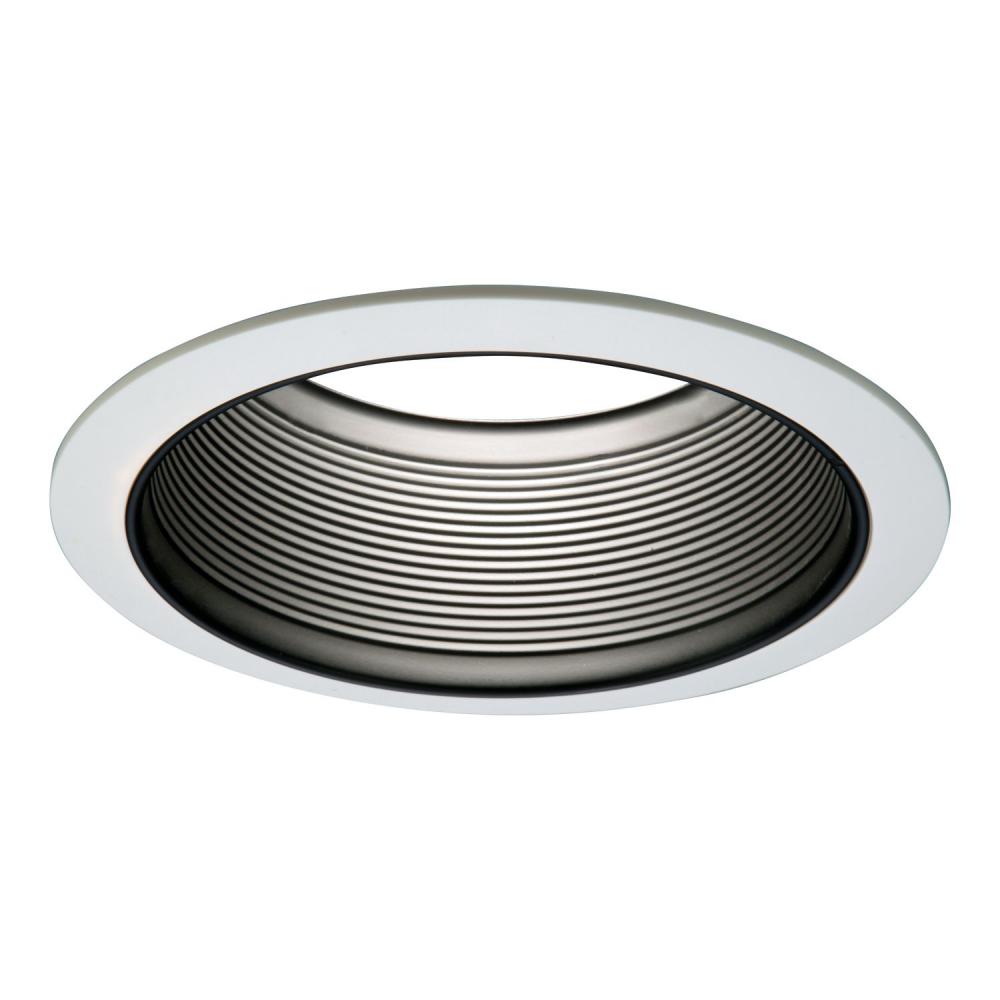 6&#34; BK METAL STRAIGHT BAFFLE, 2 WH RINGS