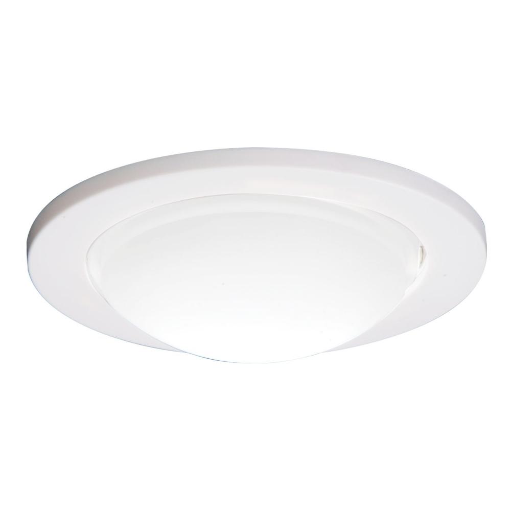 4&#34; DOME LENS, SHOWER, WHITE TRIM RING