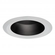 Cooper Lighting Solutions 6125BB - 6" BK FULL BAFFLE, WH SF OT RING