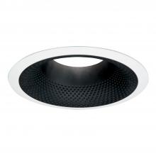 Cooper Lighting Solutions 6110BB - 6" BK PERF BAFFLE, WH SF RING