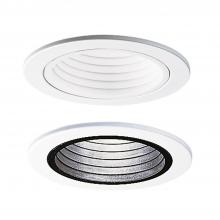 Cooper Lighting Solutions 4001BB - 4" WHT PLASTIC STEP BLK BAFFLE, WHT TRM