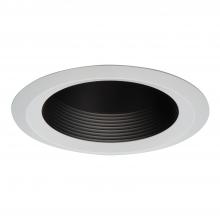 Cooper Lighting Solutions 6126BB - 6" BK SHALLOW FULL BAFFLE, WH SF OT RING