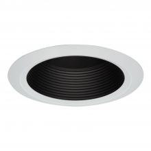 Cooper Lighting Solutions 5126BB - 5" BK SHALLOW FULL BAFFLE, WH SF OT RING