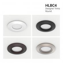 Cooper Lighting Solutions HLBC4RTRMMB - 4" HLB COMFORT, ROUND OVERLAY, MATTE BLA