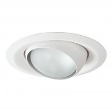 Cooper Lighting Solutions 6130WH - 6" WH EYEBALL, WH SF OT RING, 35DEG TILT