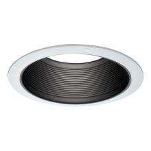 Cooper Lighting Solutions - Canada 6100BB - 6" BK METAL TAPERED BAFFLE, 2 WH RINGS