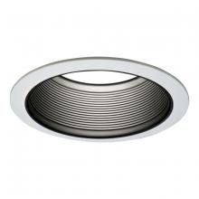 Cooper Lighting Solutions - Canada 6101BB - 6" BK METAL STRAIGHT BAFFLE, 2 WH RINGS