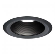 Cooper Lighting Solutions - Canada 6102BB - 6" BK METAL TAPERED BAFFLE, WH SF RING